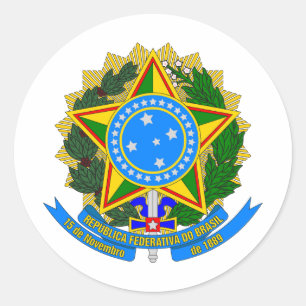 Pegatina Redonda bandera estrella emblema símbolo escudo de armas p