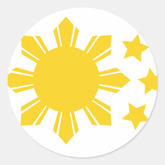 Pegatina Redonda Bandera filipina - ¡Orgulloso de ser Pinoy!