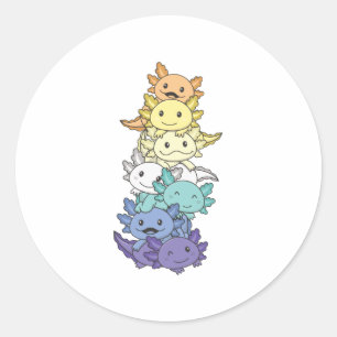 Pegatina Redonda Bandera Genderfaun Orgullo Gay Lgbtq Axolotl