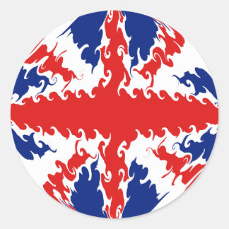 Pegatina Redonda Bandera Gnarly BRITÁNICA
