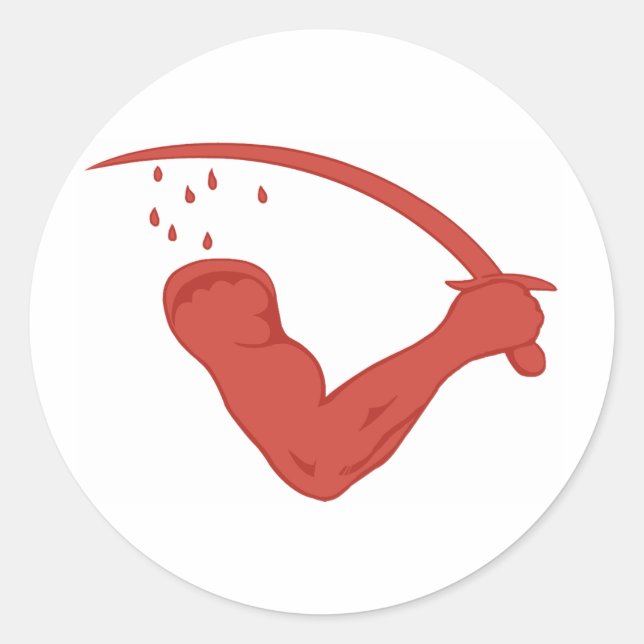 Pegatina Redonda Bandera Goliad (Anverso)