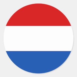Pegatina Redonda Bandera holandesa