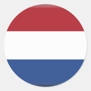 Pegatina Redonda Bandera holandesa