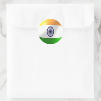 Pegatina Redonda Bandera india