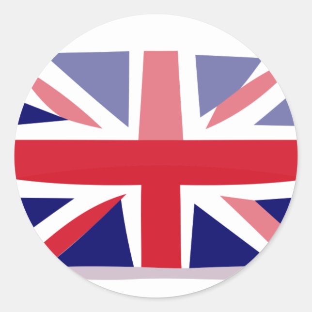 Pegatina Redonda Bandera inglesa (Anverso)