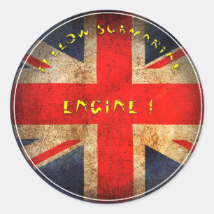 Pegatina Redonda Bandera inglesa