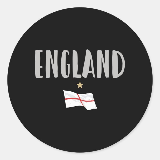 Pegatina Redonda Bandera inglesa del hincha de fútbol de Inglaterra (Anverso)