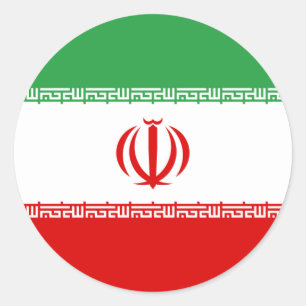 Pegatina Redonda Bandera iraní, Bandera de Irán