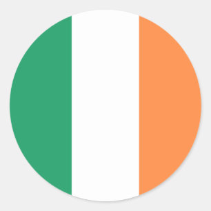 Pegatina Redonda Bandera irlandesa, Bandera de la República de Irla