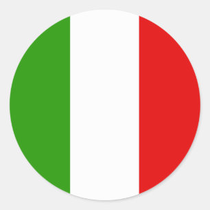 Pegatina Redonda Bandera italiana