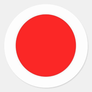 Pegatina Redonda Bandera japonesa