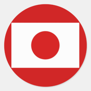 Pegatina Redonda Bandera japonesa