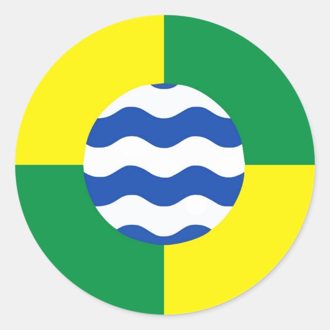 Pegatina Redonda bandera kenia de nairobi (Anverso)