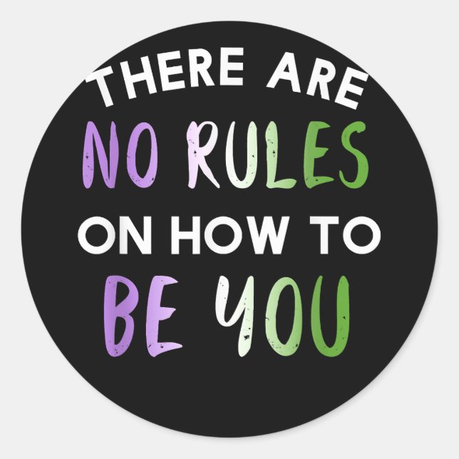 Pegatina Redonda Bandera LGBT suena gay en mi país (Anverso)