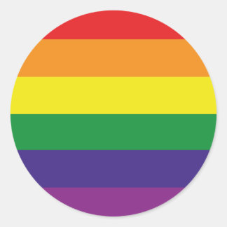 PEGATINA REDONDA BANDERA LGBTQ