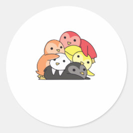 Pegatina Redonda Bandera Lithsexual Orgullo Lgbtq Cute Pingüino