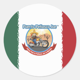 Pegatina Redonda Bandera mexicana