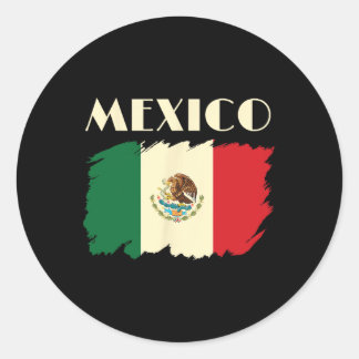 Pegatina Redonda Bandera mexicana Cinco De Mayo Viva Spo mexicana