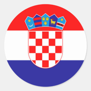 Pegatina Redonda Bandera nacional de Croacia Zastava Hrvatske