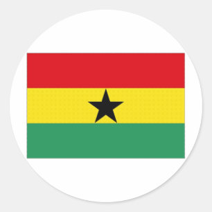 Pegatina Redonda Bandera nacional de Ghana