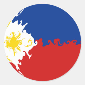 Pegatina Redonda Bandera nativa de Filipinas