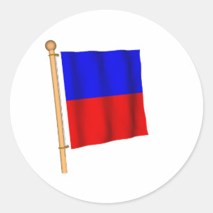 Pegatina Redonda Bandera náutica 'E