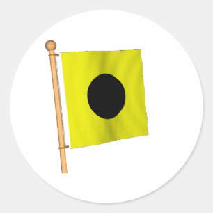 Pegatina Redonda Bandera náutica 'I'