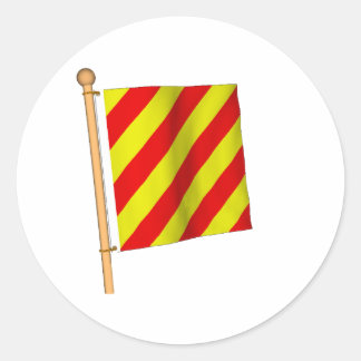 Pegatina Redonda Bandera náutica 'Y'