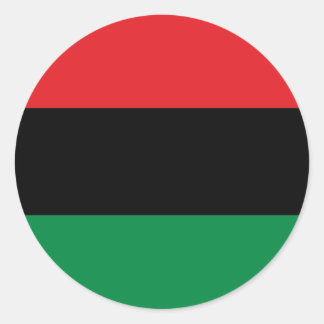 Pegatina Redonda Bandera negra roja y verde panafricana de la UNIA
