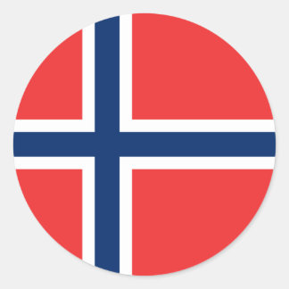 Pegatina Redonda Bandera noruega, Bandera de Noruega