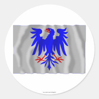 Pegatina Redonda Bandera ondulante de Värmlands län