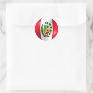 Pegatina Redonda Bandera peruana