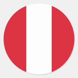 Pegatina Redonda Bandera peruana
