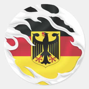 Pegatina Redonda Bandera robada de Alemania