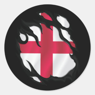 Pegatina Redonda Bandera robada de Inglaterra