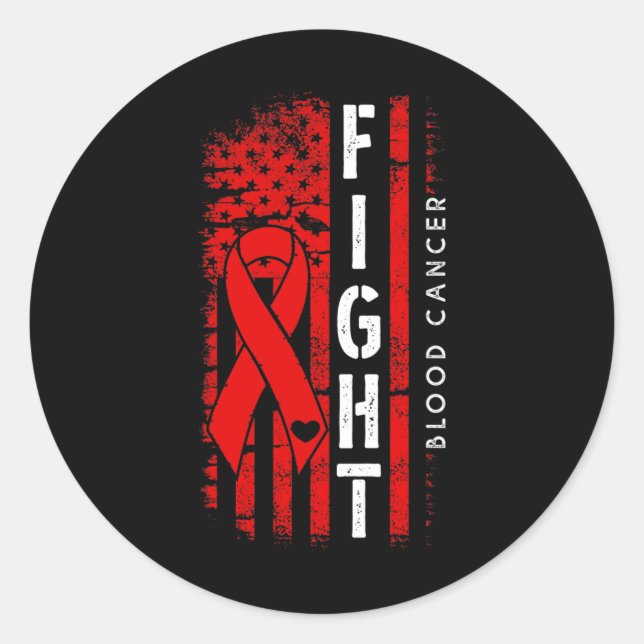 Pegatina Redonda Bandera roja de los Estados Unidos de América que  (Anverso)