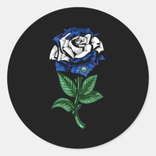 Pegatina Redonda Bandera salvadoreña