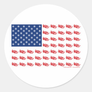 Pegatina Redonda Bandera Snowmobile