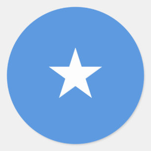 Pegatina Redonda Bandera somalí, bandera de Somalia