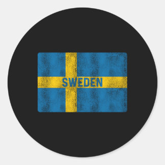 Pegatina Redonda Bandera sueca