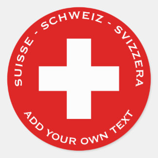Pegatina Redonda Bandera suiza