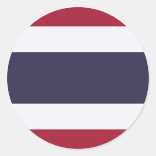 Pegatina Redonda Bandera tailandesa, bandera de Tailandia