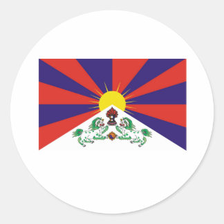 PEGATINA REDONDA BANDERA TIBETANA