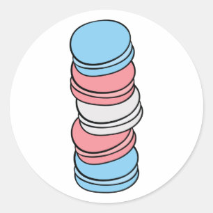 Pegatina Redonda Bandera transgénero Orgullo gay Lgbtq Macaron Clas