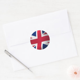 PEGATINA REDONDA BANDERA UNION JACK INGLATERRA
