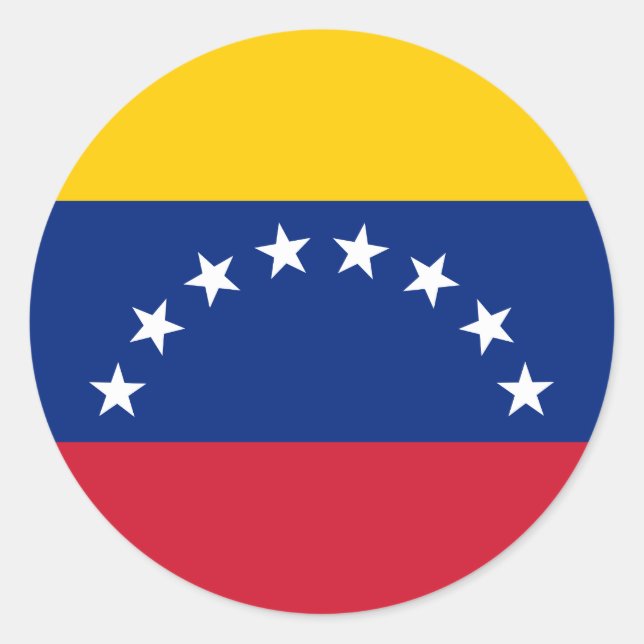 Pegatina Redonda Bandera venezolana (Anverso)