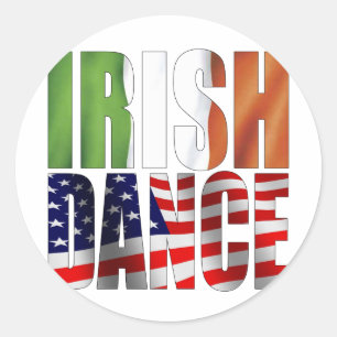 Pegatina Redonda Banderas de baile