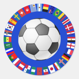 PEGATINA REDONDA BANDERAS DE EQUIPO FÚTBOL SOCCER 2018 SÍMBOLO CÍRC