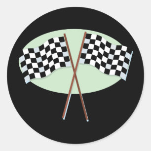 Pegatina Redonda Banderas de raza cruzadas