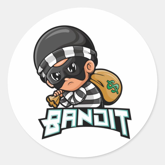 Pegatina Redonda Bandit (Anverso)